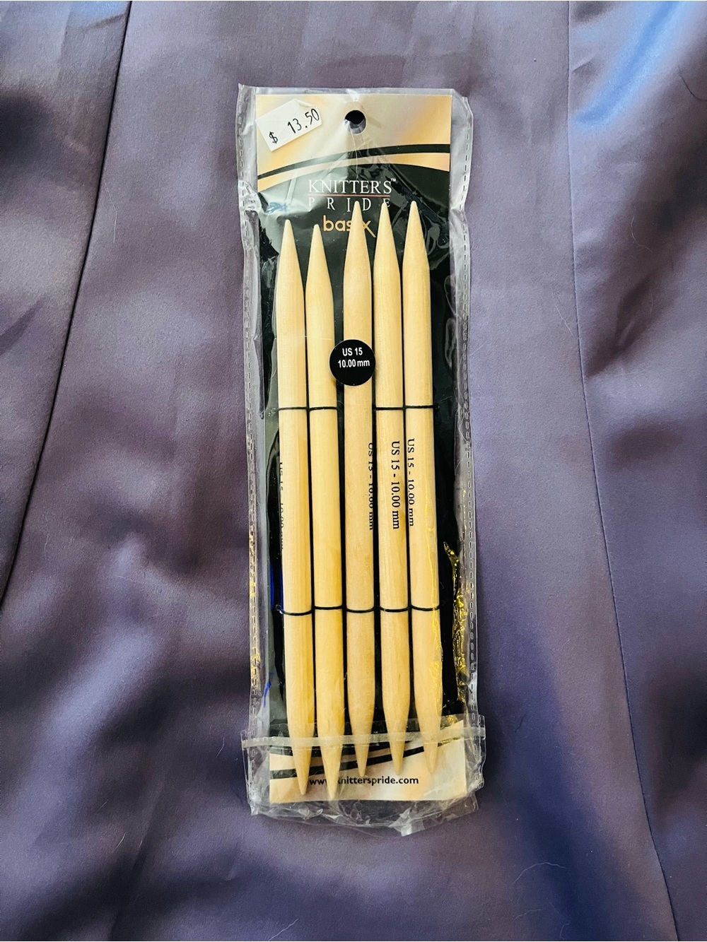 Bamboo Double-Pointed Needles US 15 (10.00 mm) - Natural